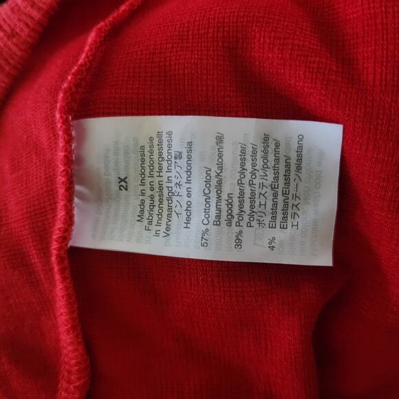 J Crew Top Womens Size 2X Red Textured Knit Tie Front NEW NWT - Picture 7 of 7
